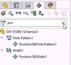 Filtering DimXpert dimensions