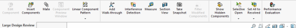 Large Design Review tab of the CommandManager