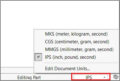 How to Open Document Properties in SOLIDWORKS 11 Quickly changing the SOLIDWORKS document's unit system