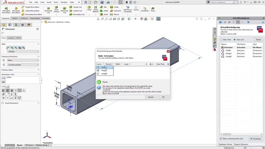 DriveWorks Xpress for basic automation