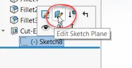 How to Move a Sketch in SOLIDWORKS 1 edit sketch option in SOLIDWORKS