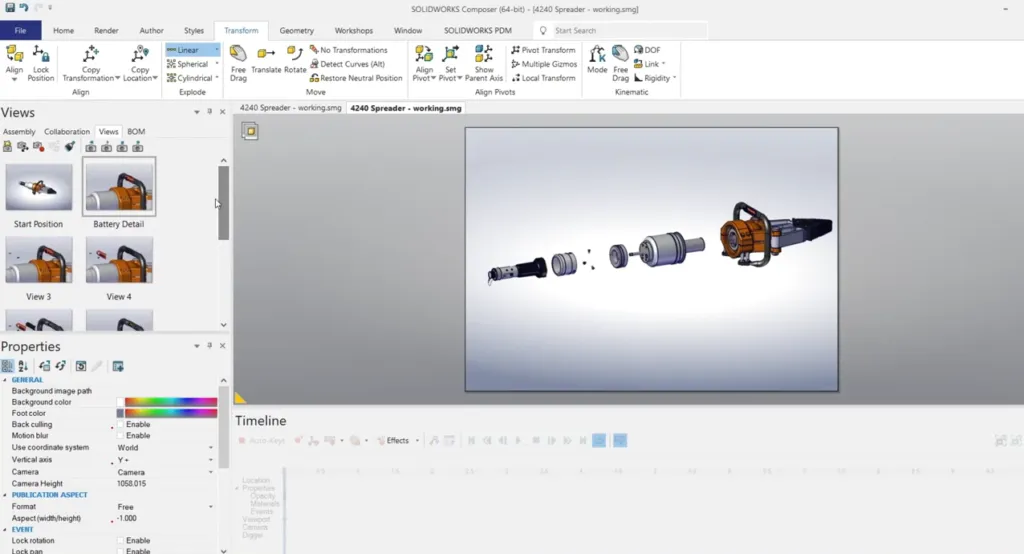How to Create Animation in SOLIDWORKS Composer 7 Exploded view